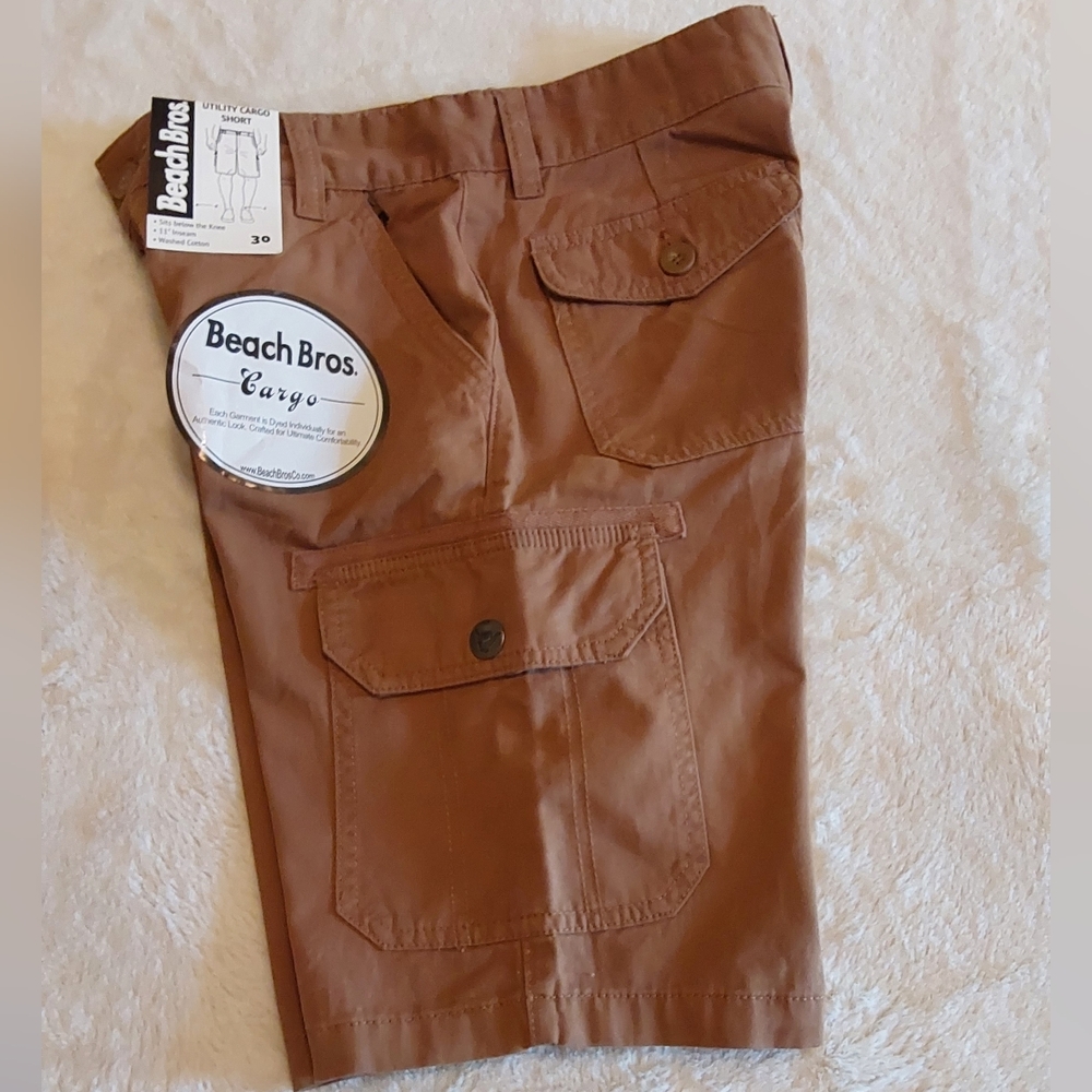 🌺 NWT Mens Beach Bros. Utility Cargo Shorts